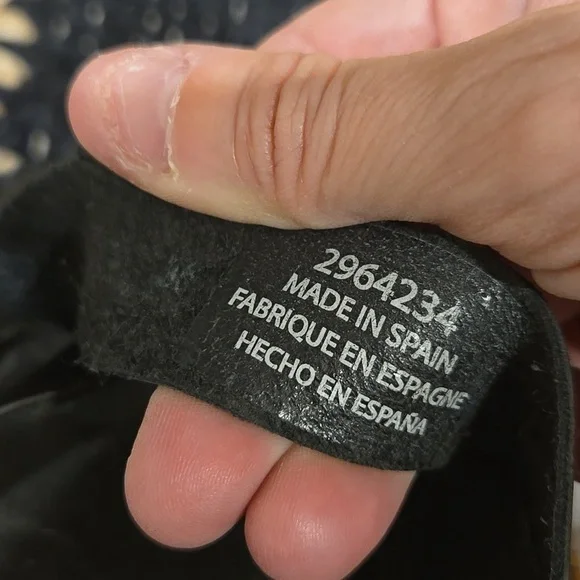 Free People Black Cork Bed Flat Sandals, Leather Upper, VGUC, Sz6, Comfort - Picture 11 of 11